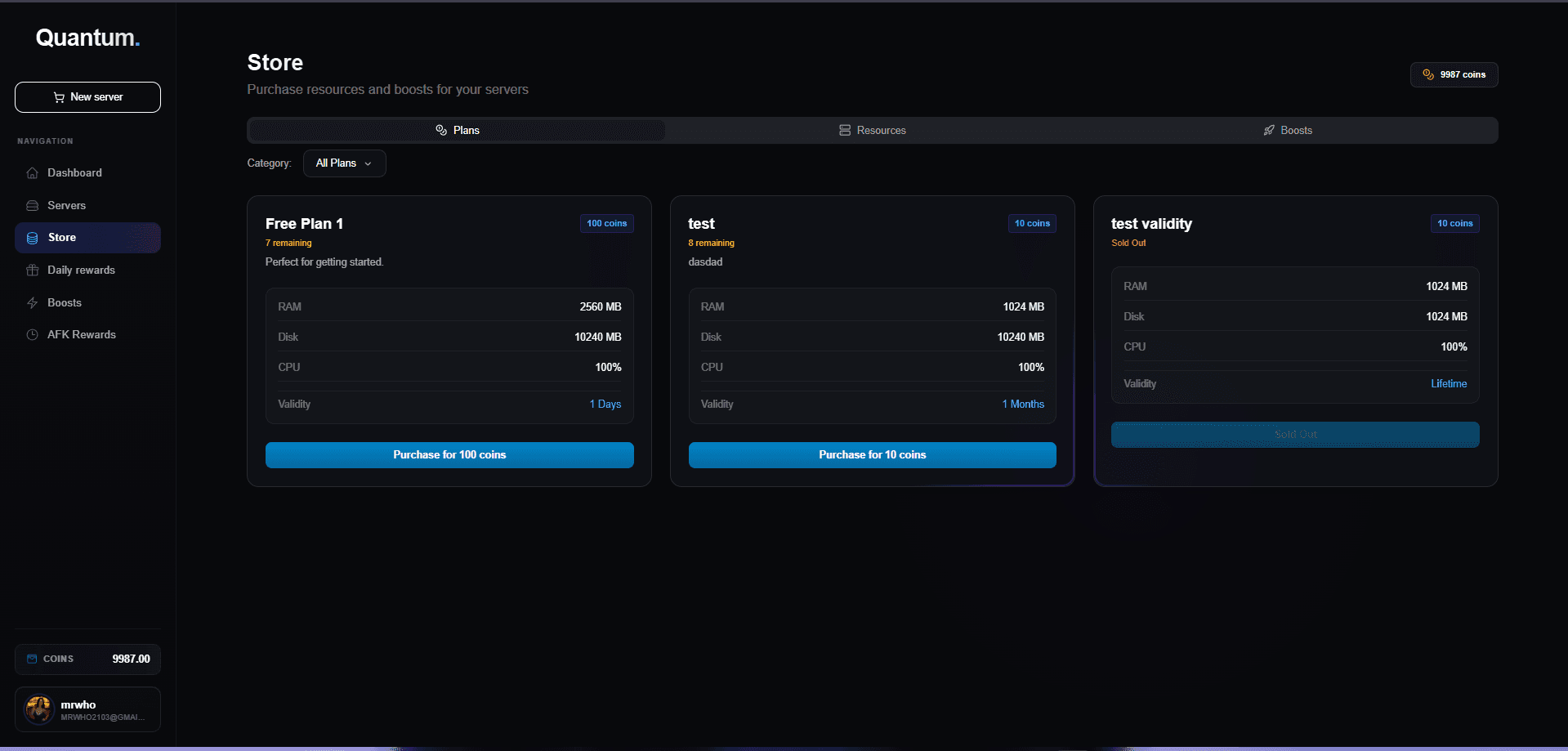 Store and Pricing